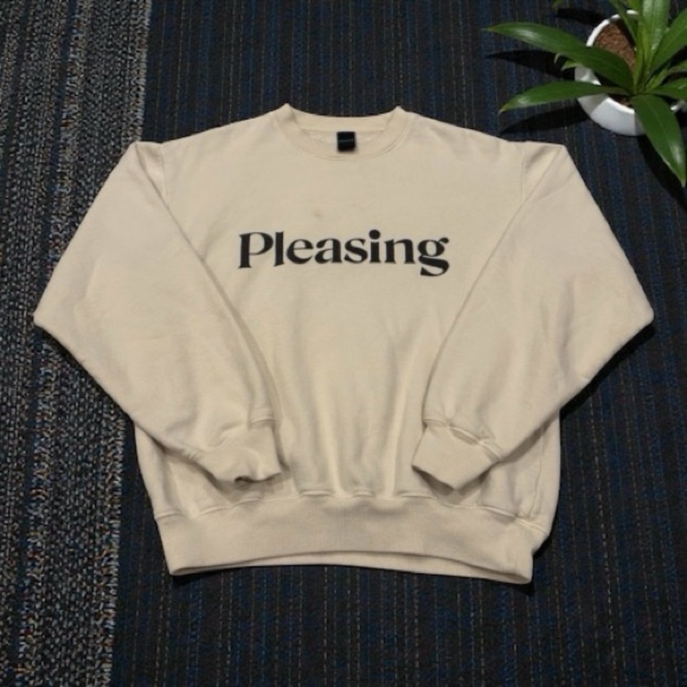 Pleasing Cream Sweatshirt Unisex Small Cream Harry Styles Oversized Made In USA